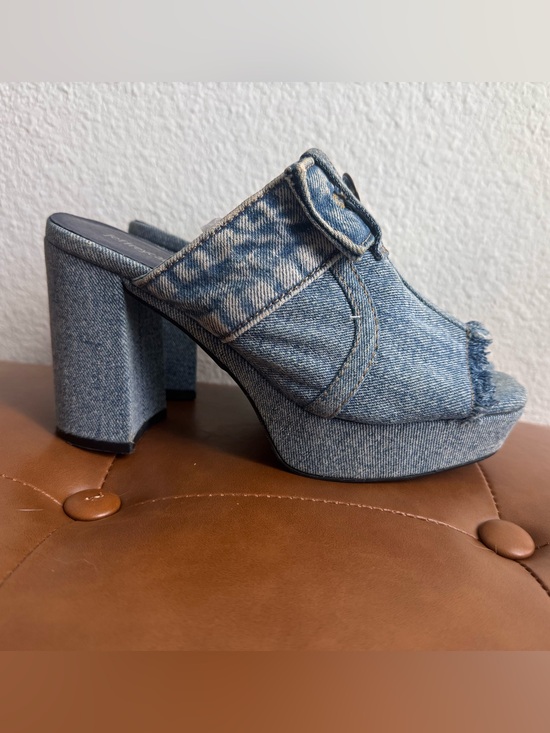 Jeffrey Campbell Shoes - Jeffrey Campbell Magda Denim Platform Mule Heels Size 8